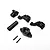 Losi dual sided servo saver and bellcrank set components including plastic arms, a sleeve, and two screws on a white background.