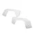 A pair of white plastic rear fender body panels for an RC vehicle, shown against a plain white background.