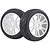 HSP 2.8" On Road Rubber Tyres on White Rims - Wheels 2Pcs 67007