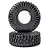 Two Pro-Line 1.9 inch Mickey Thompson Baja Pro XS crawler tyres stacked on a white background.