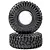 Two Pro-Line 1.9 inch Mickey Thompson Baja Pro XS crawler tyres stacked on a white background.