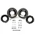 Pro-Line 1.9 inch Rock-Tek tyre weight system components including foam inserts, brass weights, and mounting hardware on a white background.