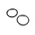 Two metal ball bearings with black rubber seals isolated on a white background.