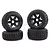 Rovan 4.7/5.5" Baja 5B Tarmac Buster II Tyres on Black Rims - Beadlocked Wheel Set 85110