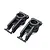 Two black plastic Losi 1/5 scale rear hub carriers shown from a high angle against a white background.