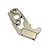 A grey aluminium motor mount component for a 1/8 scale RC car, featuring a 4mm marking and mounting holes.