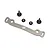 TLR 1/8 scale aluminium drag link bar with two mounting screws and two spacers on a white background.