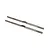 Two silver-coloured metal RC turnbuckles with threaded ends and a central hexagonal adjustment section, isolated on a white background.