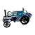 A studio shot of the Teching DM234 steam automobile metal model kit, featuring a silver and blue mechanical design with large black wheels.