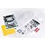 Killerbody Corvette GT2 unpainted clear RC body shell kit including decals, plastic parts trees, and mounting hardware on a white background.