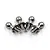 Four silver-coloured metal ball studs for RC cars arranged in a row against a white background.