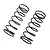 Losi 12.2 lb/in (2.17 kg‑cm) White Rear Springs 2Pcs LOS-3745