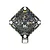 Top-down view of a black BetaFPV F4 2-3S 20A AIO flight controller board with gold solder pads and electronic components.