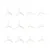 A grid of twelve clear, three-blade drone propellers arranged in three rows of four against a white background.