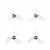 Four clear grey Gemfan 1207 3-blade propellers arranged in a grid on a white background.