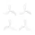 Four white 3-blade drone propellers arranged in a 2x2 grid against a plain white background.