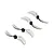 Four grey, two-blade Gemfan 45mm propellers for RC drones arranged on a white background.