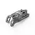 A clear grey BetaFPV O4 Air Unit Bracket II shown from a high-angle perspective against a white background.
