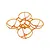 A clear orange plastic whoop drone frame with four propeller ducts on a white background.