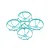 A cyan-coloured BetaFPV drone frame with four integrated propeller guards on a white background.