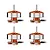 Four BetaFPV 0802 II 28000KV brushless motors in orange, arranged in a grid against a white background.