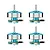 Four BetaFPV 0802 II 22000KV brushless motors in blue, arranged in a grid against a white background.