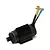 A black brushless RC motor with a heatsink, pinion gear, and three wires with bullet connectors against a white background.