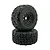 Two Method RC 3.8 Terraform belted all-terrain tyres mounted on black Array rims, stacked vertically against a white background.