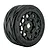 A single Method RC 1/7 scale belted Velociter tyre mounted on a black Hive-style wheel against a white background.