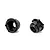 Two black metal 17mm hex wheel adapters for RC cars, shown from different angles against a white background.