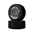Two Method RC 1.2 Geoform all-terrain tyres mounted on grey 12-spoke rims, stacked vertically against a white background.