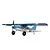 FMS Maule 1.5m RC plane in blue and white livery with landing gear and propeller, isolated on a white background.