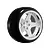Louise 1.9" Drift Tyres on 5 Spoke White and Silver Rims 4Pcs - Glued Wheels LNHA559T