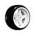 Louise 1.9" Drift Tyres on 5 Spoke Gloss White Rims 4Pcs - Glued Wheels LNHA563T