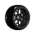 Louise 1.9" Drift Tyres on Multi Spoke Gloss Black Rims 4Pcs - Glued Wheels LNHA566T