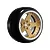 Louise 1.9" Drift Tyres on 5 Spoke Bronze and Silver Rims 4Pcs - Glued Wheels LNHA567T