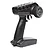 Spektrum DX3 Smart DSMR 2.4GHz RC transmitter in black with a grey steering wheel, shown from a side angle on a white background.
