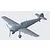 A 3D digital render of a Messerschmitt Bf109E-3 fighter aircraft model, shown in grey plastic with a translucent blue cockpit canopy.