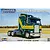 Revell 1/25 scale Kenworth K-100 Aerodyne semi truck model kit box art showing a green and yellow truck on a road.