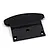 A black nylon front bumper for a 1/24 scale RC car, featuring a flat design with three mounting holes.