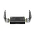 CaddxFPV Walksnail Avatar Video Repeater unit with multiple antenna connections and a black casing on a black background.