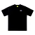 A black short-sleeved t-shirt with a small white CaddxFPV logo on the chest and a yellow size tag inside the collar.