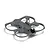A grey plastic drone frame with integrated propeller guards, shown from a high-angle perspective against a white background.