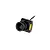 CaddxFPV Walksnail Avatar Moonlight FPV camera with a black housing, prominent lens, and yellow mounting inserts.