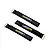 Three black CaddxFPV branded battery straps with gold-coloured metal buckles arranged on a white background.