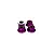 Four purple anodized aluminium flanged serrated wheel lock nuts for RC vehicles arranged on a white background.