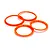 Losi Fluro Orange Beadlock Set for 2 Wheels LOS45007
