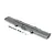 A grey E-Flite RC airplane wing set with included small plastic parts and screws on a white background.