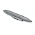 A grey, aerodynamic RC plane external fuel tank accessory on a white background.