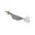 A grey and olive green scale model missile accessory for an RC plane on a white background.